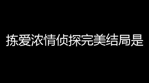 碧蓝档案概率,拣爱浓情侦探完美结局是什么